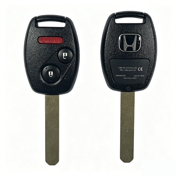 2007-2015 Honda / 3-Button 313Mhz ID46 Remote Head Key / MLBHLIK-1T (AFTERMARKET)-With Logo